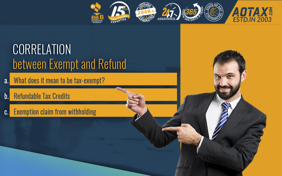 Correlation between Exempt and Refund